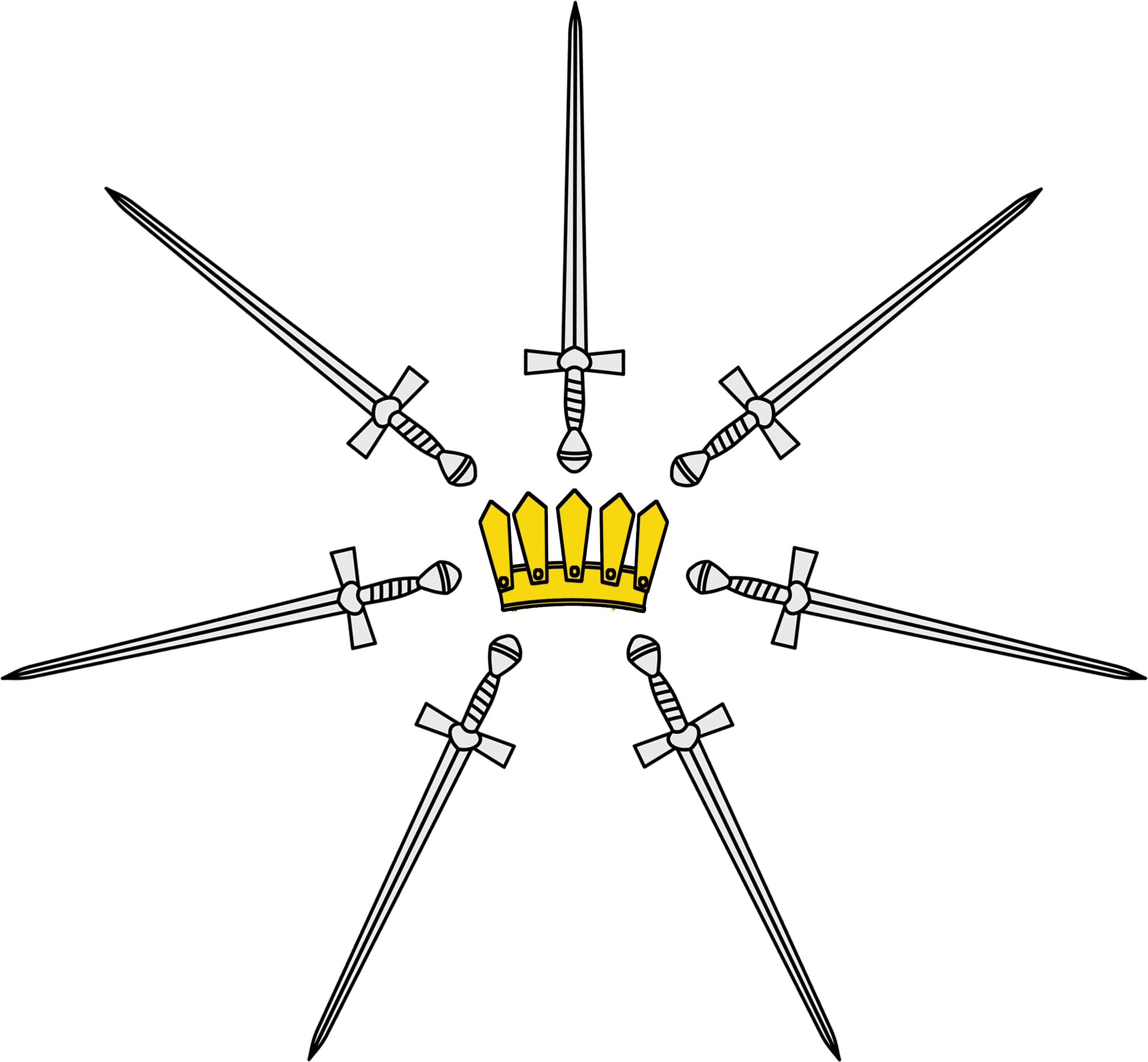 The Kingsguard, Also Known Poetically As The White - Game Of Thrones Kingsguard Sigil (2420x2239), Png Download