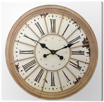 Horloge Hôtel Du Louvre Ronde En Métal Patiné Chehoma (400x400), Png Download