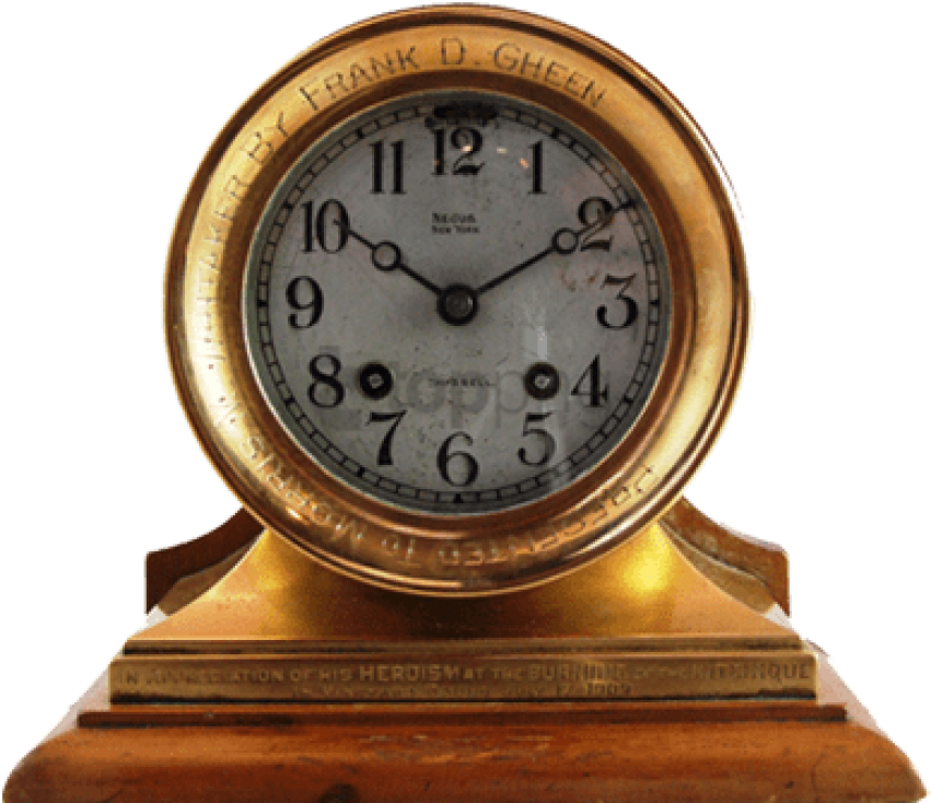 Chelsea Clock Vintage Ship's Bell Clock - Quartz Clock (400x401), Png Download