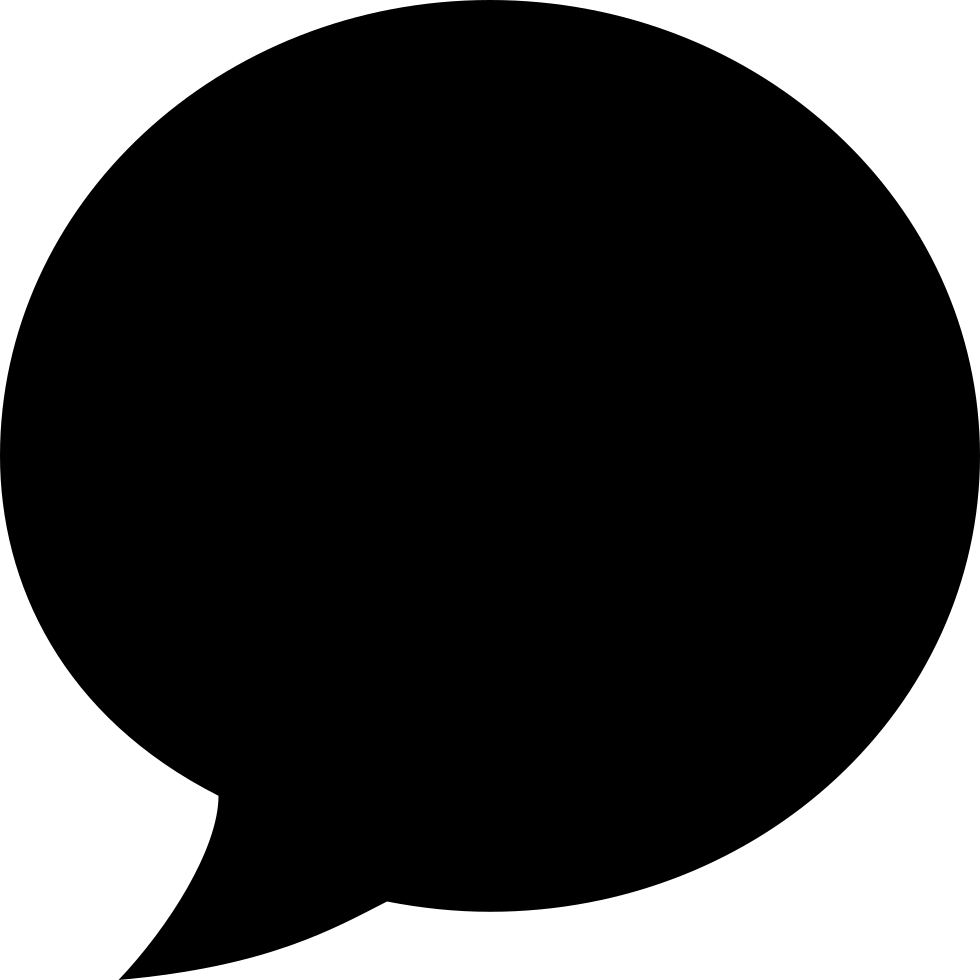 Hi Comments - Speech Bubble Vector Black (980x980), Png Download