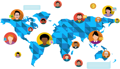 Community Transparent Social Media Jpg Black And White - Cartoon (550x288), Png Download