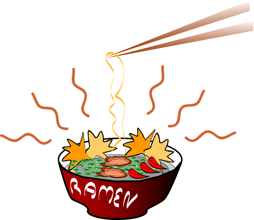 Food Clipart Noodle - Ramen Clipart Png (831x720), Png Download