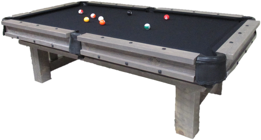 Weathered Log Pool Table - Grey Pool Table (1066x800), Png Download