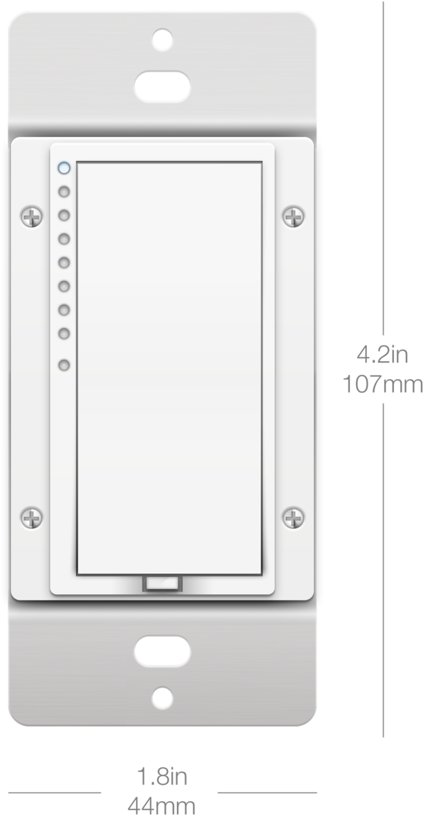 Download Dimensions On Off Switch Us Light Switch Dimensions PNG