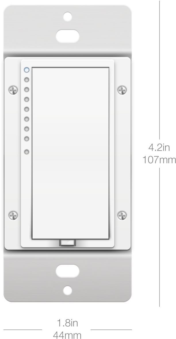 Dimensions On Off Switch - Us Light Switch Dimensions (1000x1500), Png Download