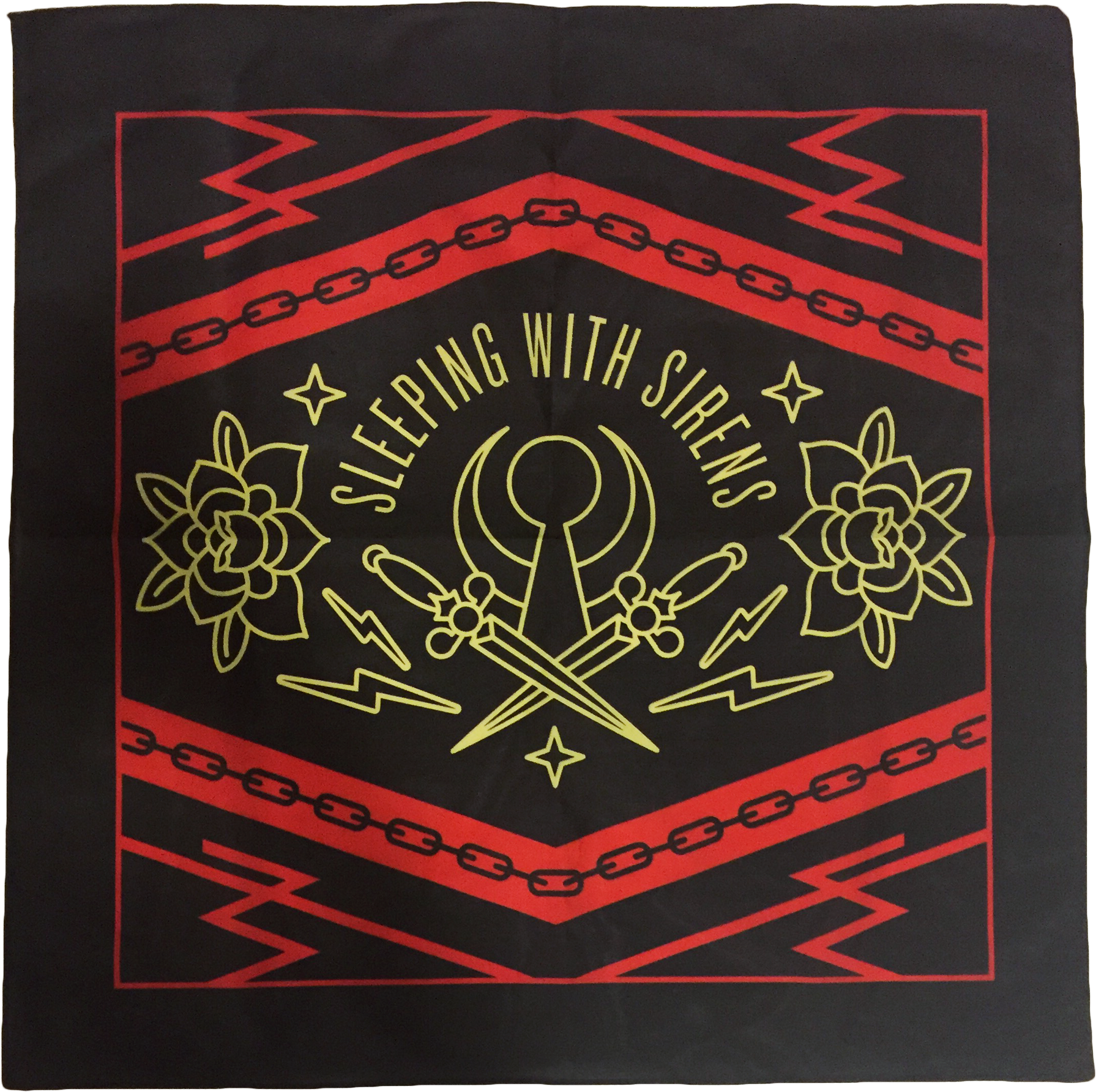 Black Bandana Featuring An Sws Design On The Front - Sleeping With Sirens (2048x2048), Png Download