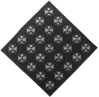 Black Bandana Featuring The Doom Crew Logo Pattern - Sermik Art (398x398), Png Download