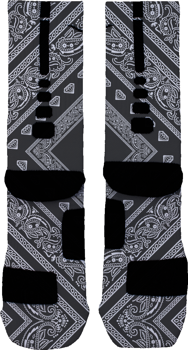 Black Bandana Custom Nike Elites - Snowboard (792x1224), Png Download