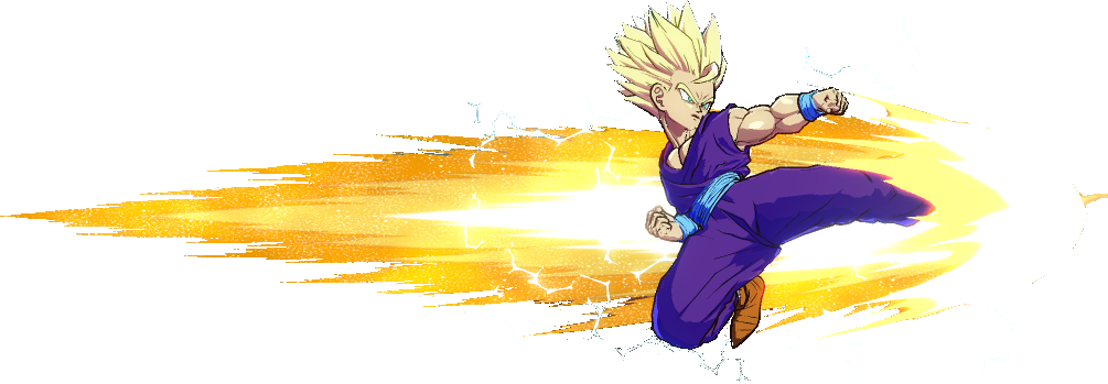 Dbfz Teengohantest Fivehitcombo - Cartoon (1005x349), Png Download