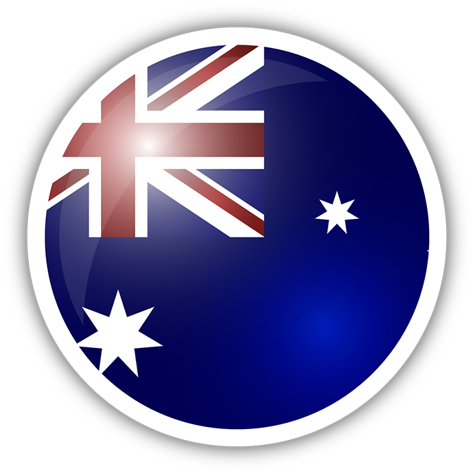 Australia Flag Circle Sticker - Australia Football Flag (720x720), Png Download