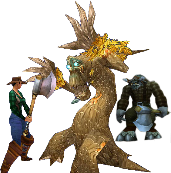 Hit Axe To Tree - World Of Warcraft (350x350), Png Download