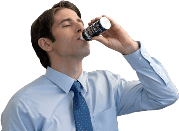 Man With Drink Png Svg Stock - Man Drinking 5 Hour Energy (600x442), Png Download