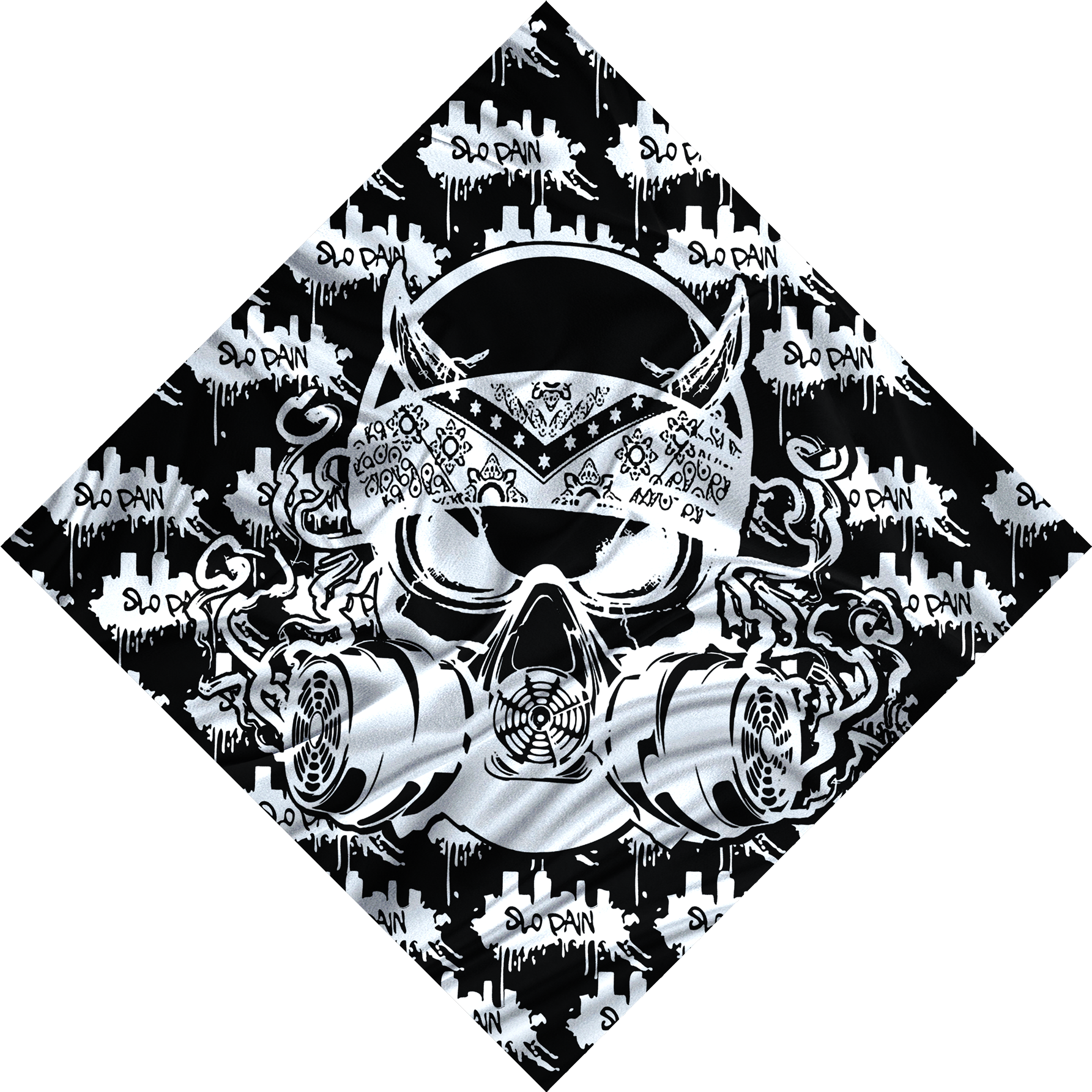 Demon Skull Bandana - Gas Mask Bandana Png (1800x1800), Png Download