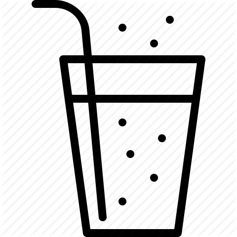 Drinking Clipart Dubai - Soda Drink Line Icon (480x480), Png Download