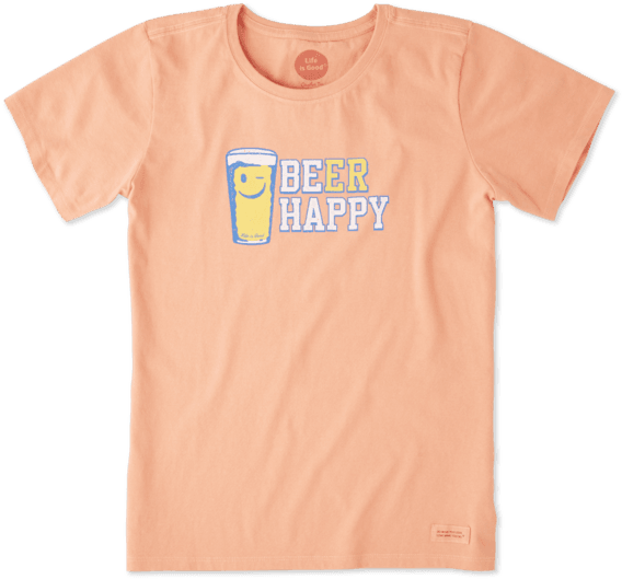 Women's Beer Happy Crusher - Active Shirt (570x570), Png Download