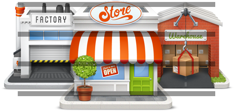 Icons Buildings - Shop Building Icon Png (480x280), Png Download