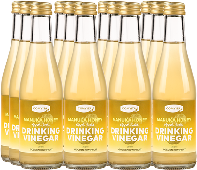Apple Cider Drinking Vinegar 12 Pack - Golden Kiwifruit (420x480), Png Download