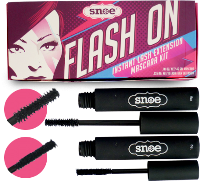 Flash On Instant Lash Extension Mascara Kit - Snoe Beauty (700x700), Png Download