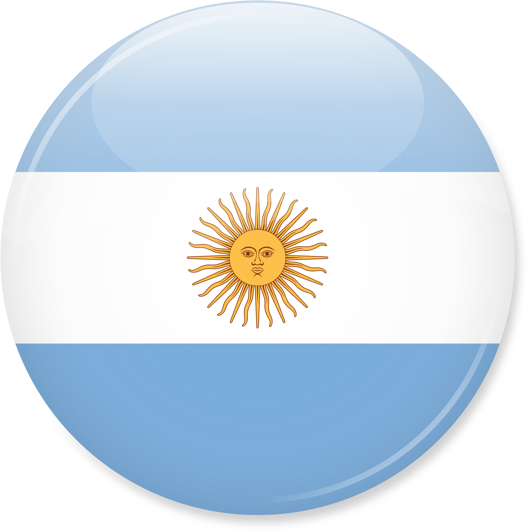 Open - Argentina Icon Flag Png (2000x2000), Png Download