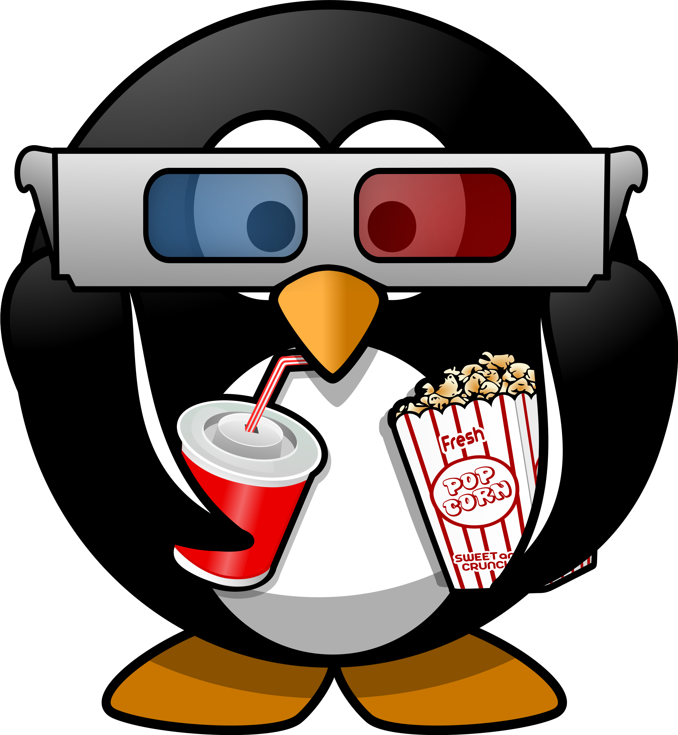 Penguin Clipart Drunk - Cinema Clipart (800x800), Png Download