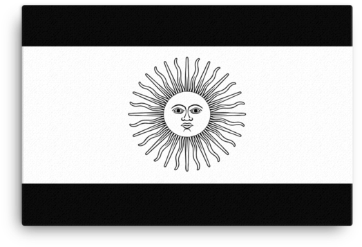 Argentina Flag Wall Art - Sol De Mayo Greeting Card (600x600), Png Download