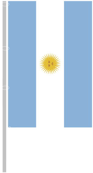 Vertical Flag With Carabiners - Flag (393x591), Png Download