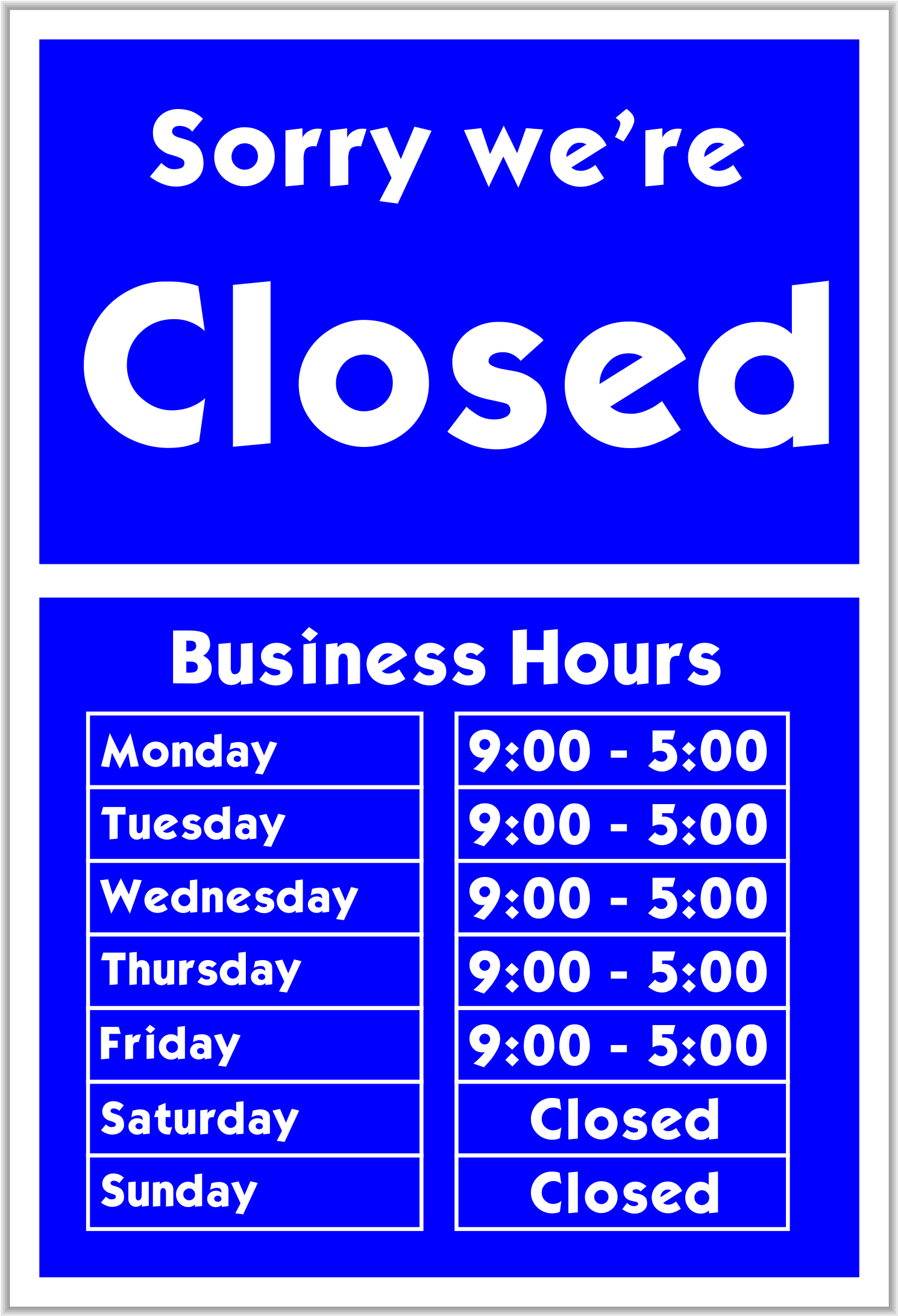 This Free Icons Png Design Of Sorry We're Closed (2400x2400), Png Download