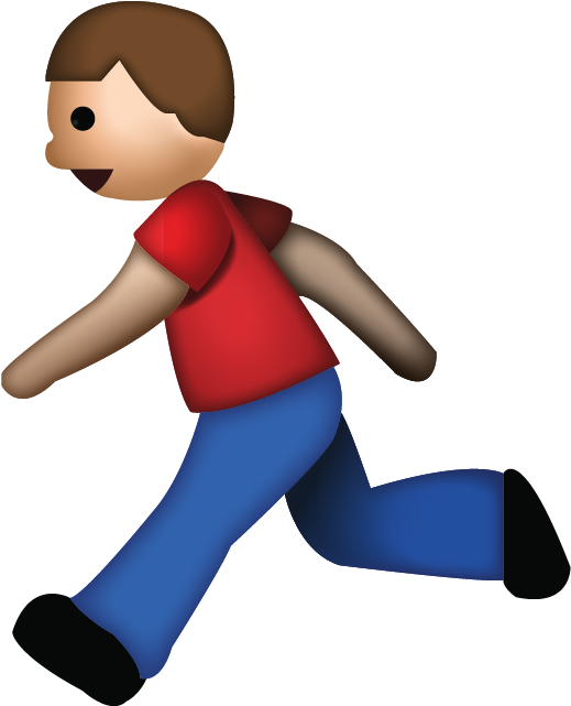 Download Ai File - Running Man Emoji Transparent (640x640), Png Download