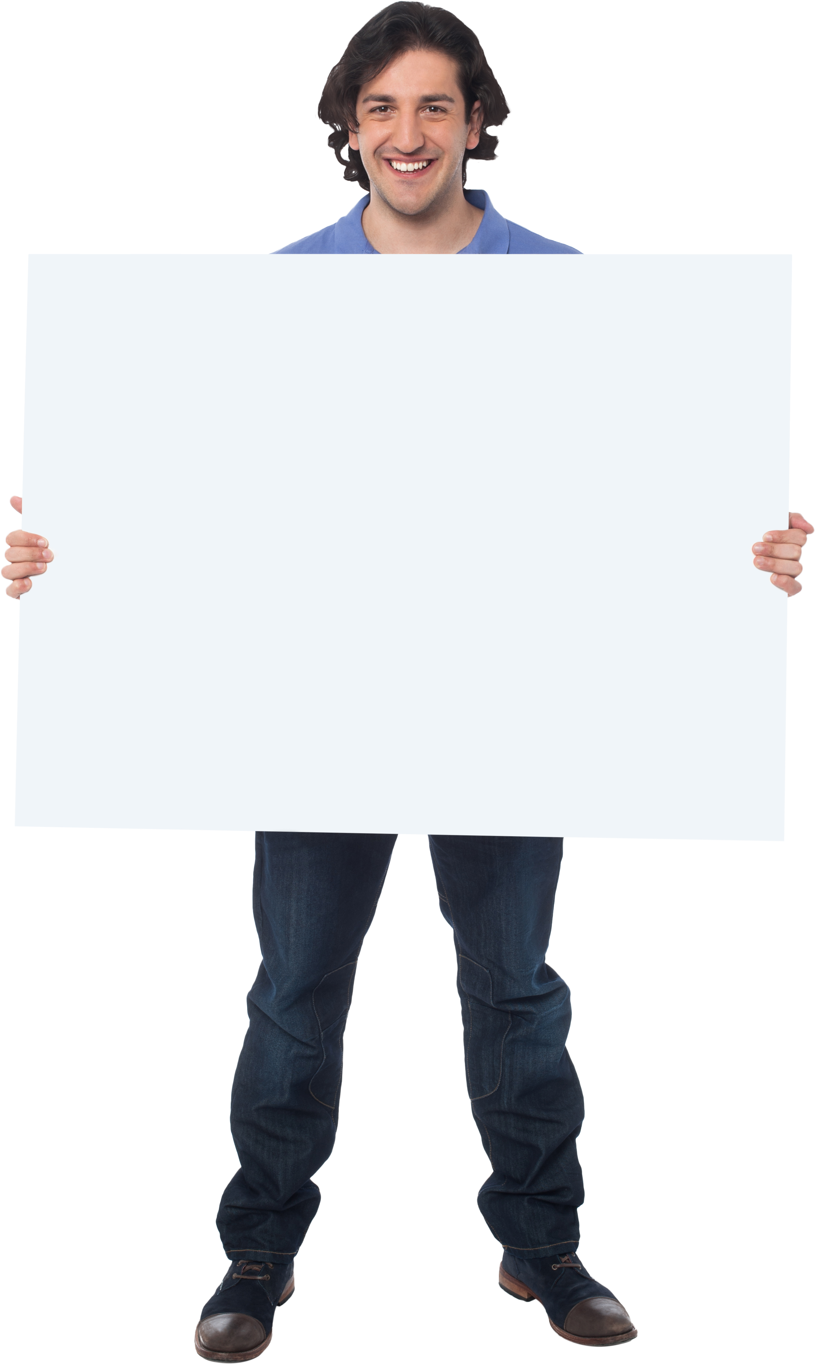 Men Holding Banner Png Stock Photo - Persona Con Letrero Png (3200x4809), Png Download