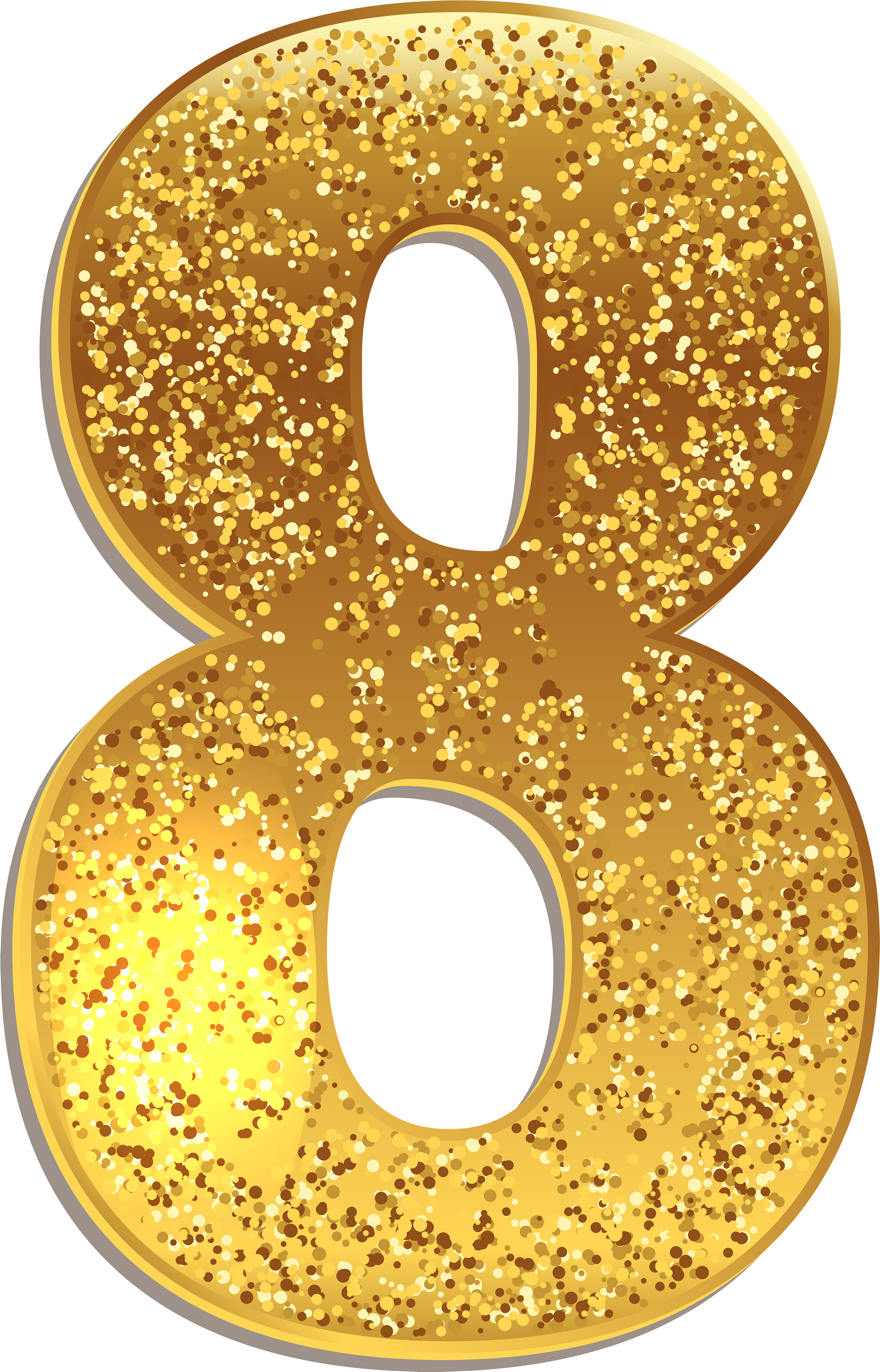 Gold Number Clip Art