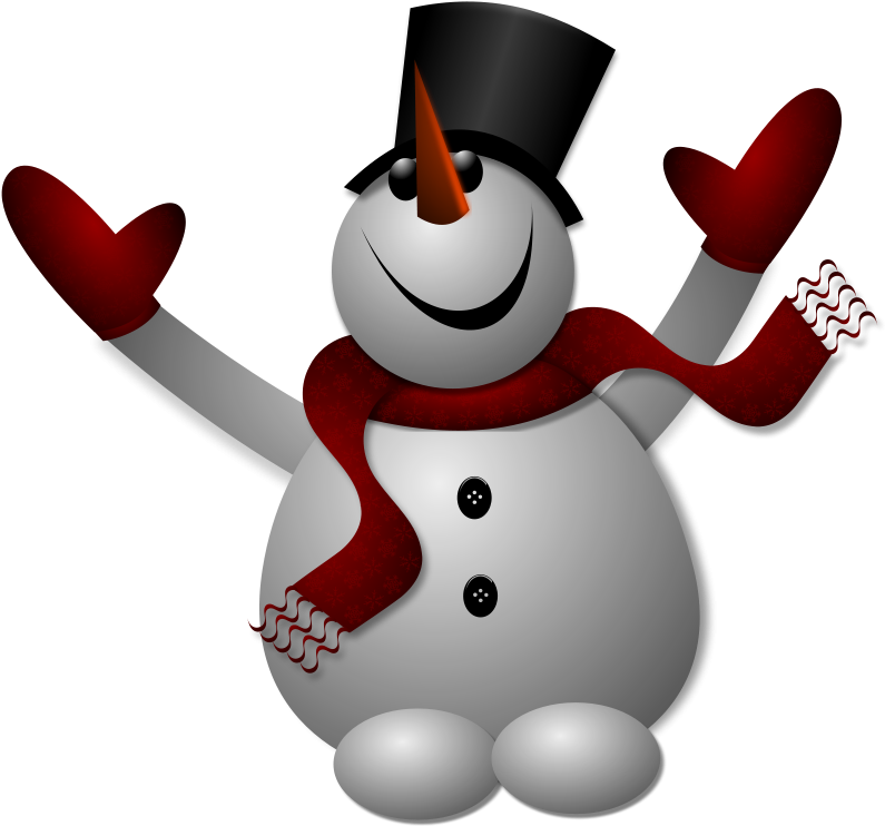 Happy Snowman Clipart (800x749), Png Download
