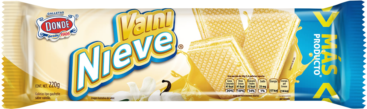 Vaini Nieve 220g - Wafer (1253x418), Png Download
