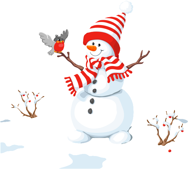 Muñeco De Nieve De Invierno De Png - Il Fait Un Bonhomme De Neige Clipart (1024x1024), Png Download