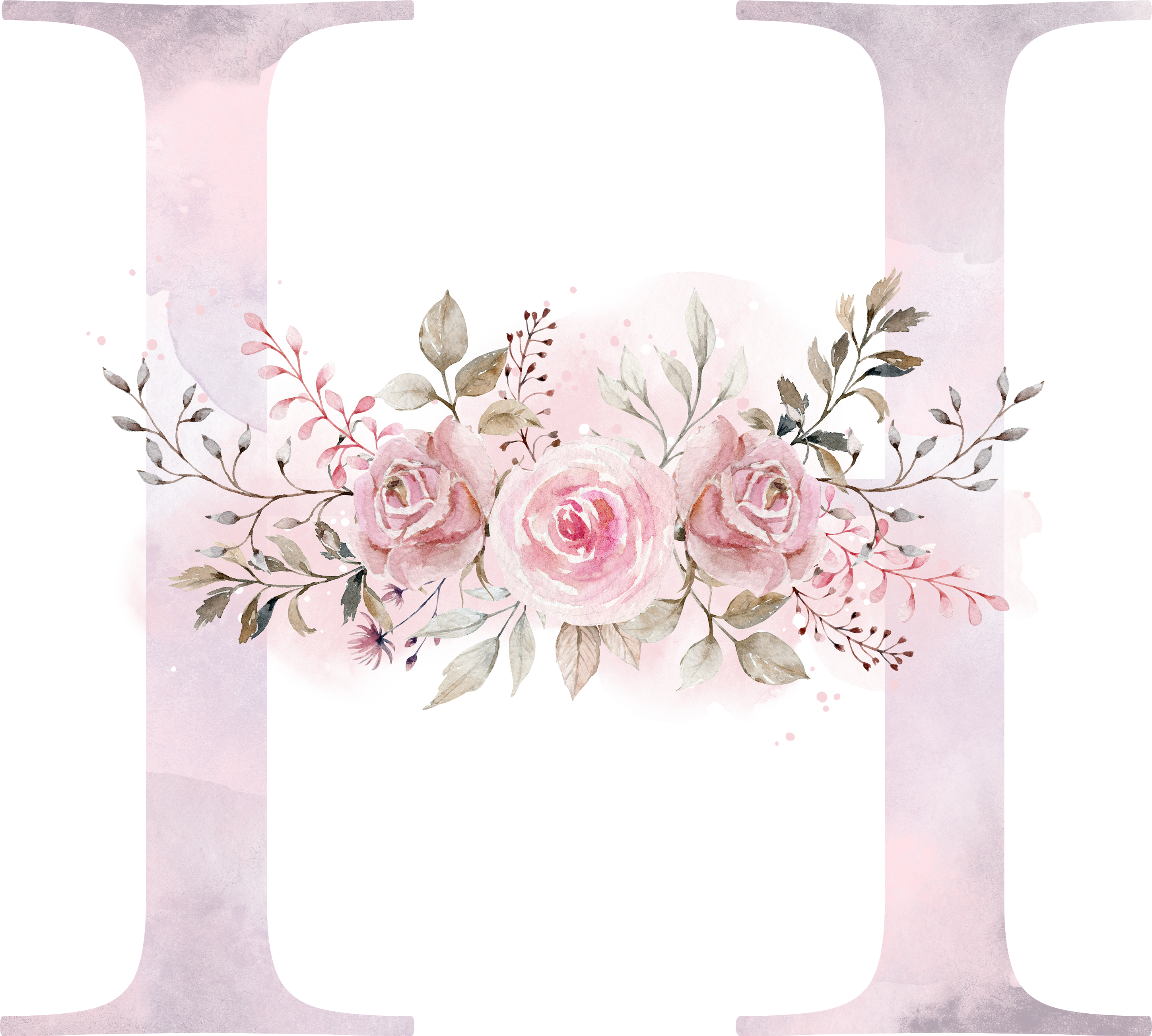 H - Watercolor Painting (2897x2605), Png Download