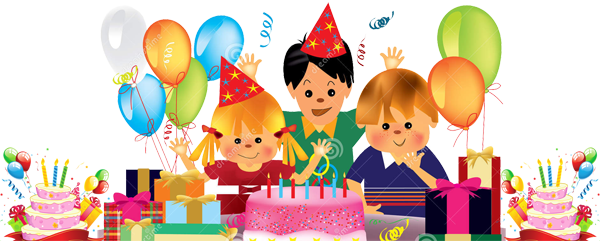 Birthday Party - Birthday Party Items Png (600x241), Png Download