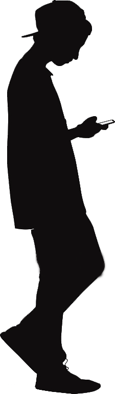 Teenager - Silhouette Of Teenage Boy (225x770), Png Download