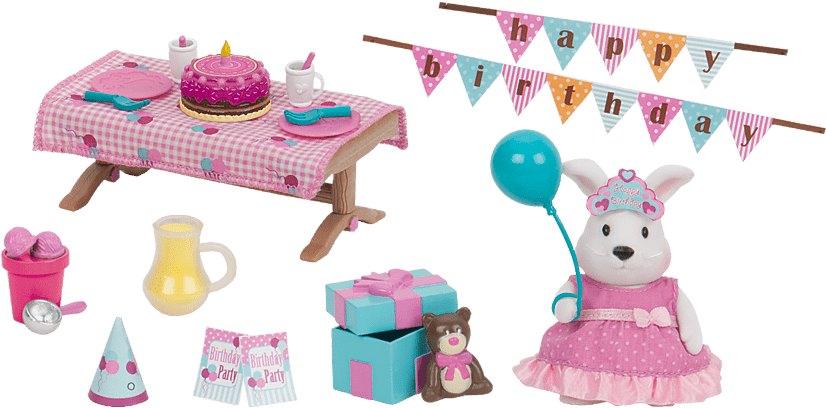 Birthday Partytm Playset - Li'l Woodzeez Birthday Party Playset (900x660), Png Download
