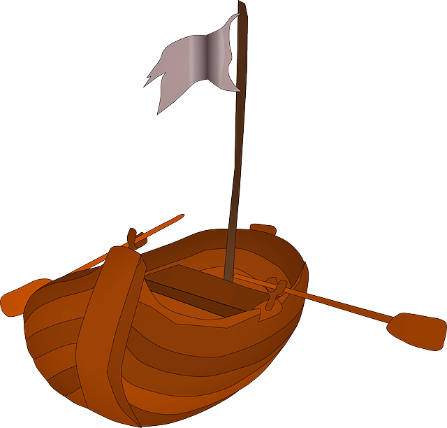 Barco Em Png - Cartoon Viking Boat Png (640x612), Png Download