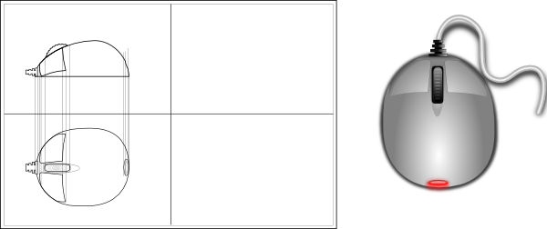 Free Vector Laptop Small Mouse Clip Art - Pointing Device (600x252), Png Download