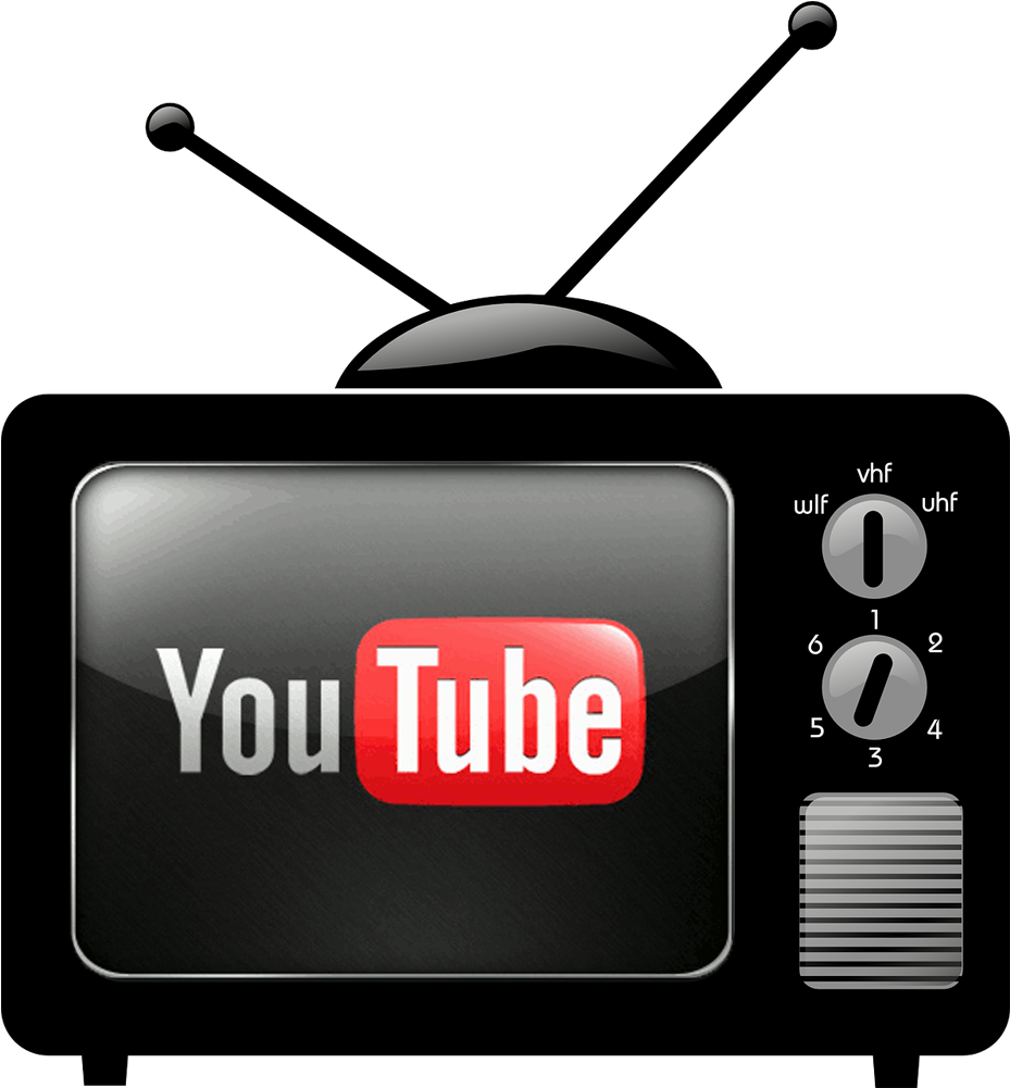 Youtube Tv, A Threat To Live Tv - Old School Television Clip Art (1000x1000), Png Download