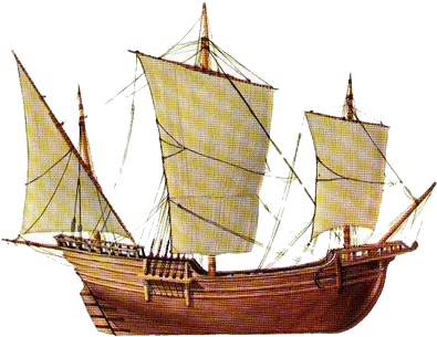 Carabela Niña - Pinta De Cristóbal Colón (424x327), Png Download