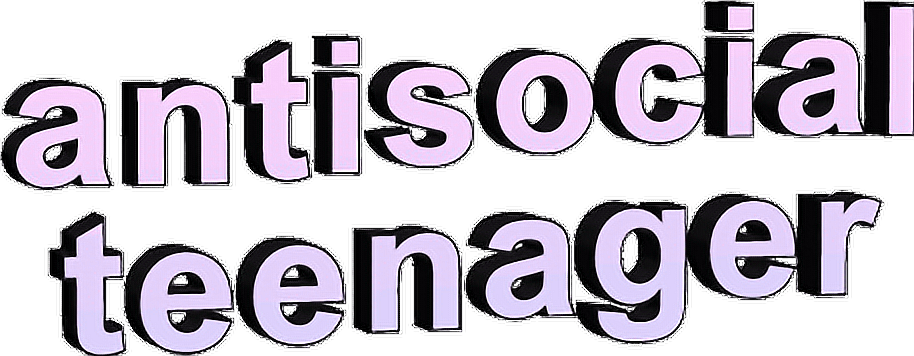 Antisocial Teenager Antisocialclub Antisocialteenager - Antisocial Teenager Png (914x356), Png Download