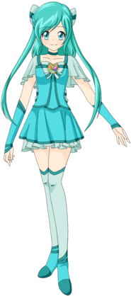 Cure Faith - Anime (254x479), Png Download