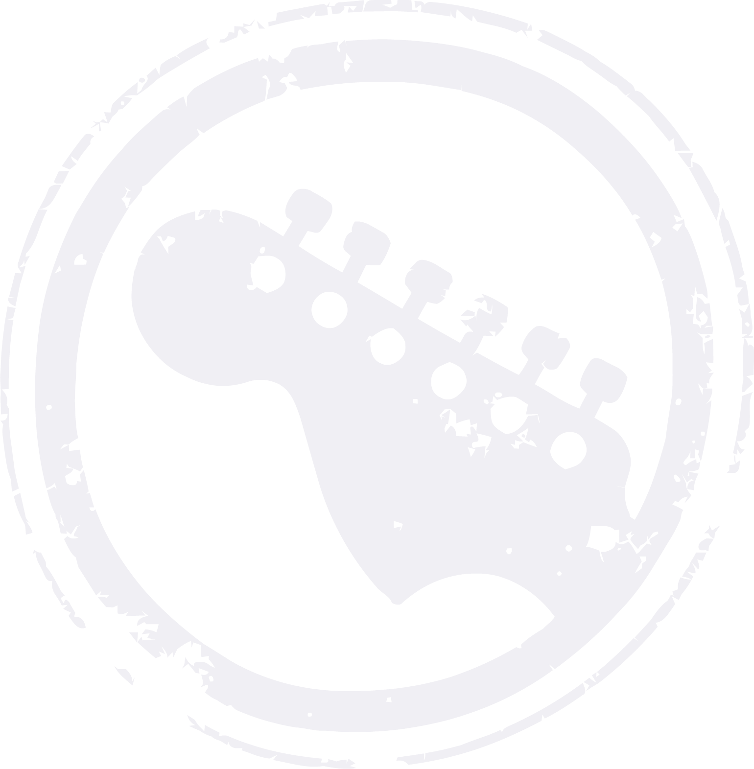 Rock Band Guitar Icon For Use On A T-shirt - Rock Band Guitar Symbol (1540x1571), Png Download