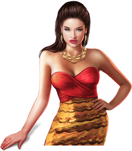 Awesome-lady - Teen Patti Gold Dealers (436x500), Png Download