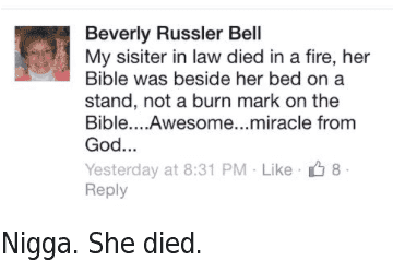 Church - My Sister In Law Died In A Fire Meme (400x300), Png Download