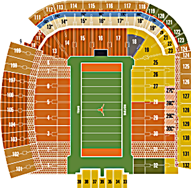 Png Black And White Library Tickets Baylor Bears At - Darrell K Royal Texas Memorial Stadium Section 116 (500x500), Png Download