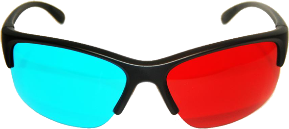 Download - 3d Glasses .png (600x285), Png Download