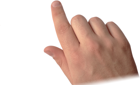 A Closed Hand With The Index Finger Extended Swiping - Index Finger Png (640x640), Png Download