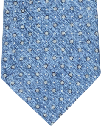 Light Blue Dot Printed Cotton Blend Tie - Paisley (448x671), Png Download